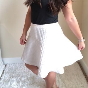 Banana Republic White Patterned Skirt Sz 8